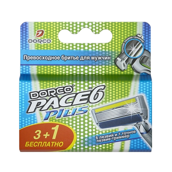 Кассеты для бритья c триммером Dorco Pace 6 4шт купить в VISAGEHALL