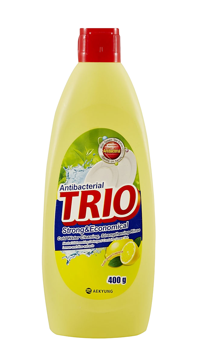 Средство для мытья посуды Трио Антибактериальное Лимон 400 мл купить в VISAGEHALL