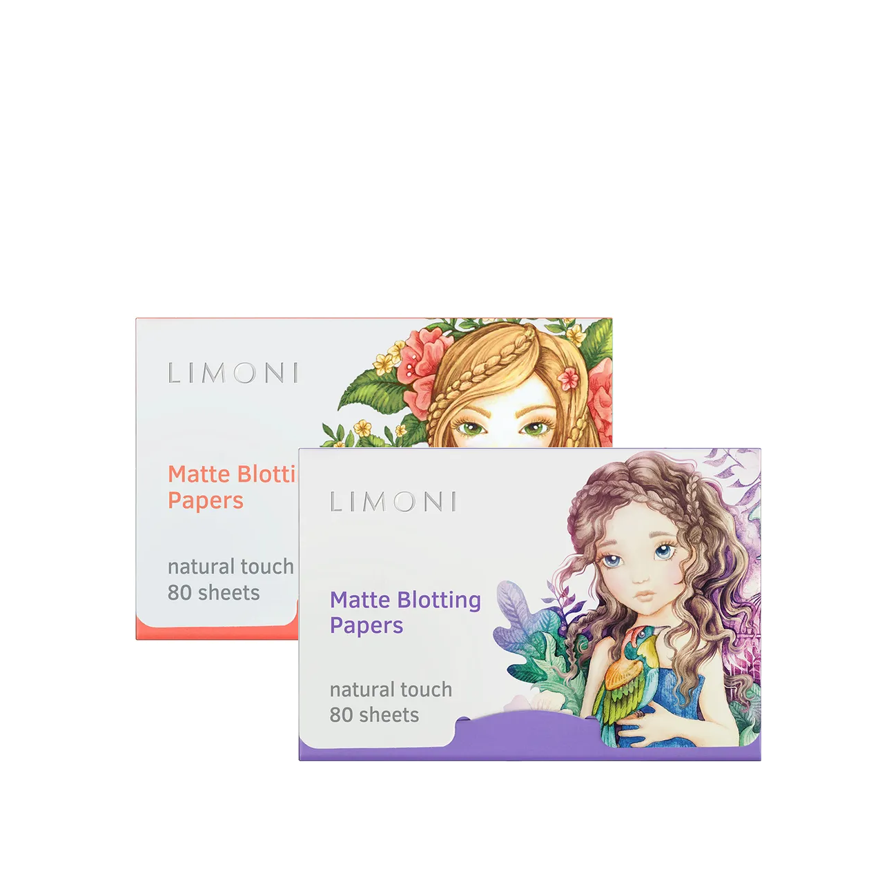 Салфетки матирующие для лица Matte Blotting Papers pink+lilac VISAGEHALL