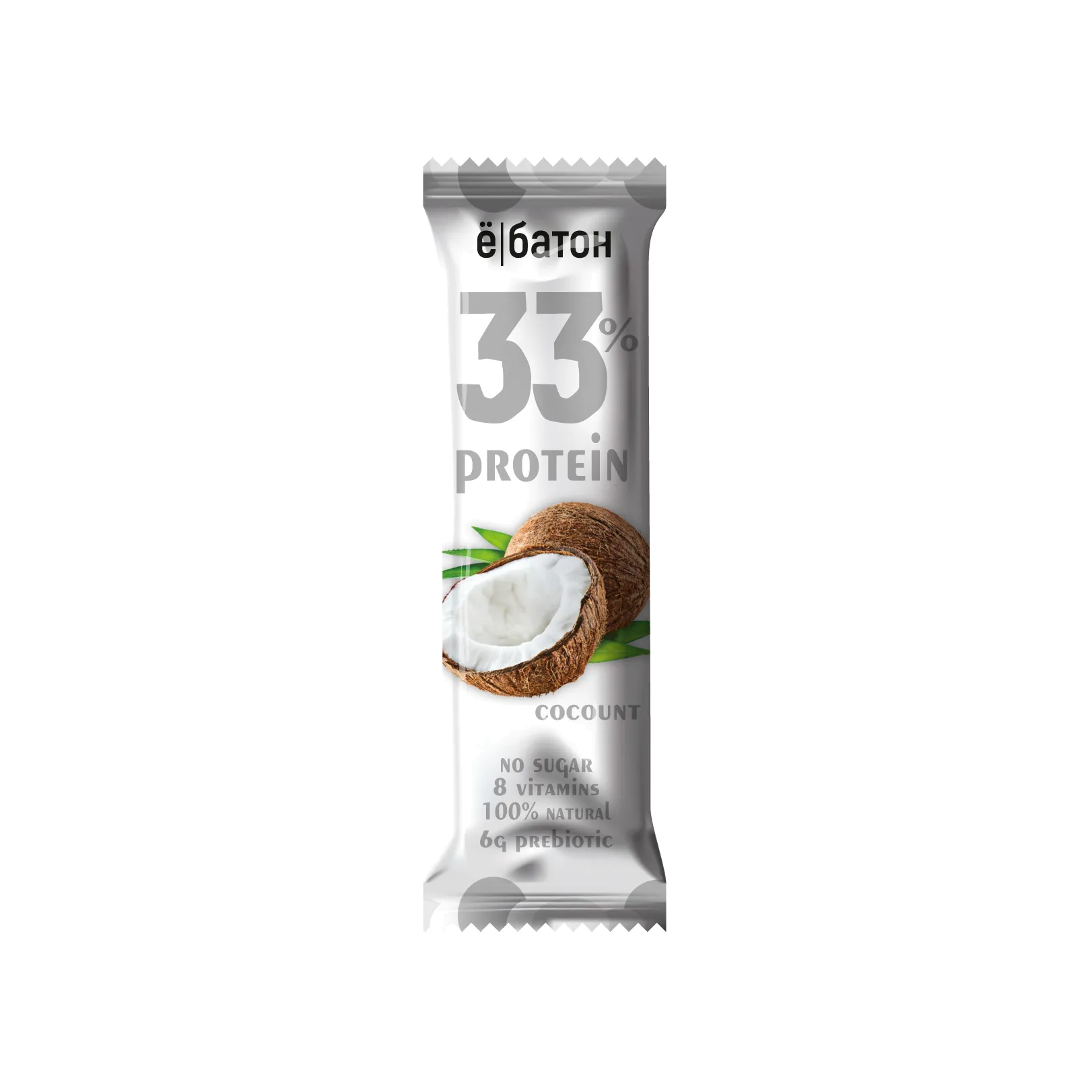 Батончик протеиновый со вкусом кокоса 33% protein магазин VISAGEHALL являющийся официальным дистрибьютором в России