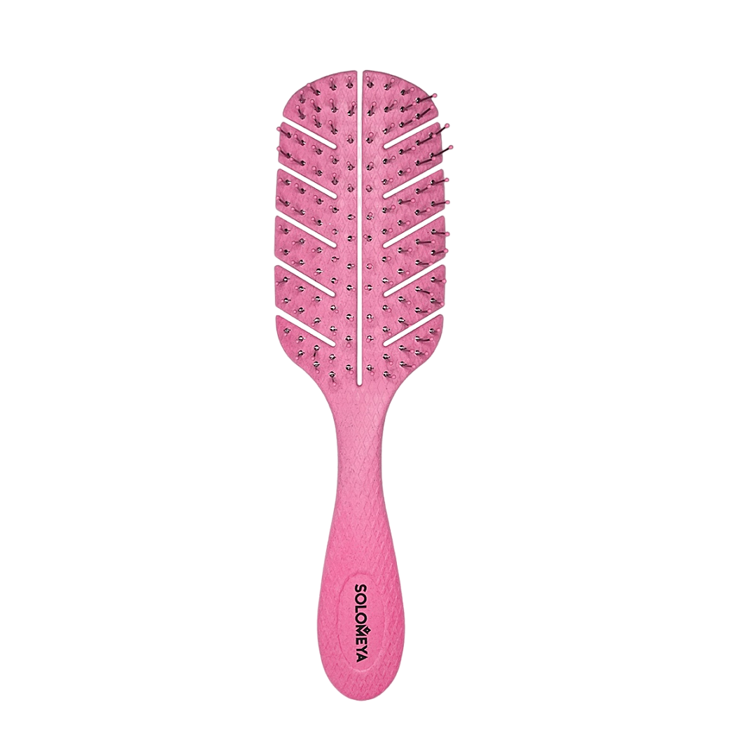 Био-расческа для волос массажная розовая mini