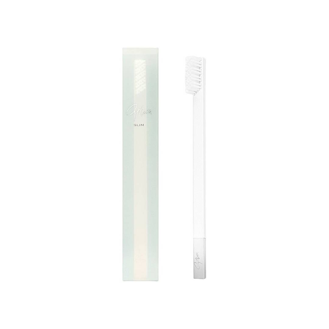 Зубная щетка средней жесткости Slim White and Silver