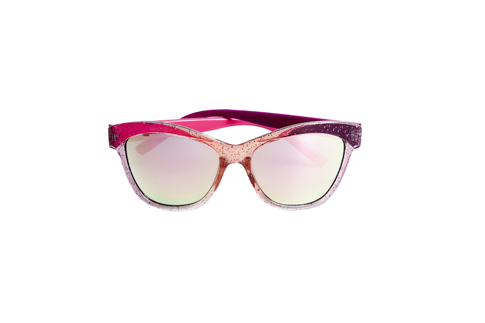 Очки солнцезащитные детские розовые с блестками