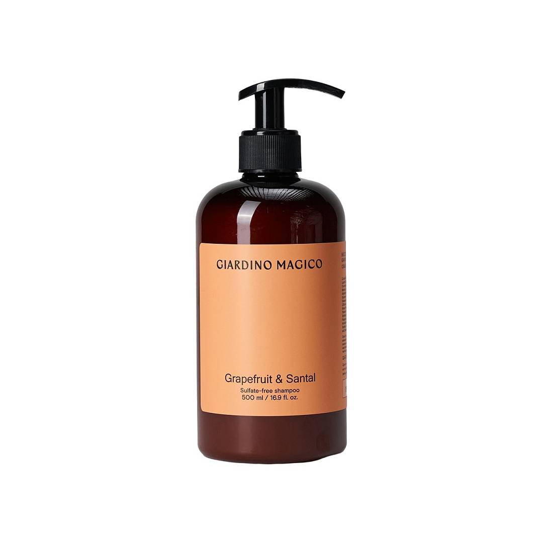 Шампунь бессульфатный с пептидами шелка Grapefruit & Santal