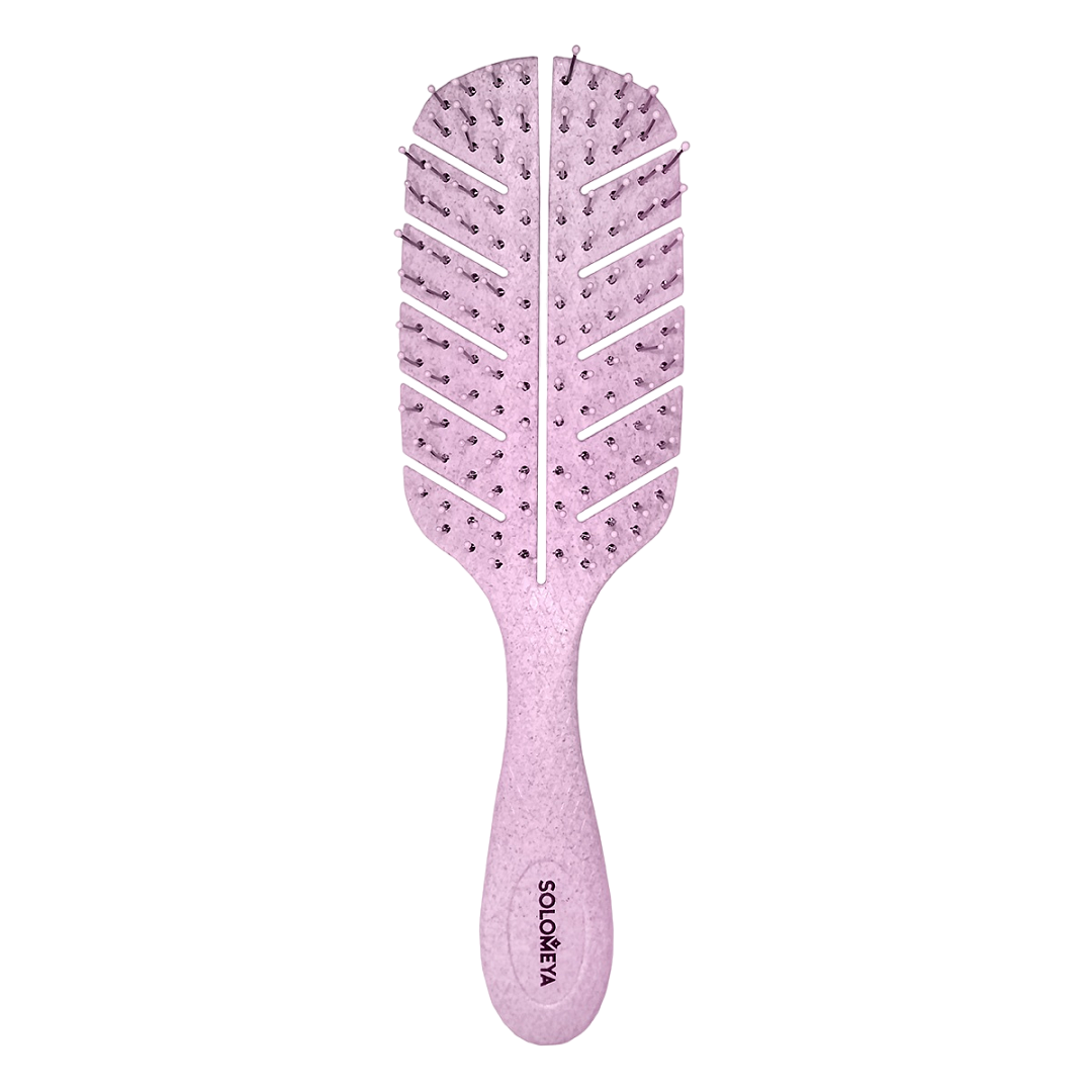 Био-расческа для волос массажная светло-розовая