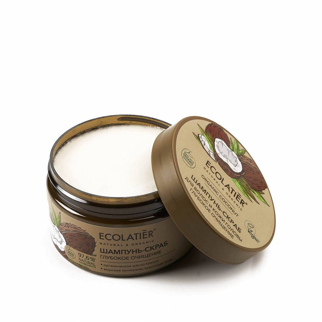 Шампунь-скраб для волос и кожи головы Глубокое Очищение Coconut