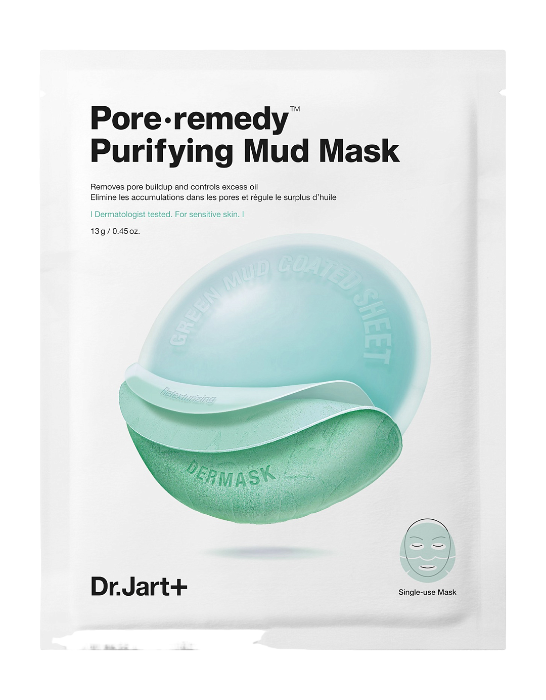 Маска для лица обновляющая с зеленой глиной Dermask Pore·remedy Purifying Mud 