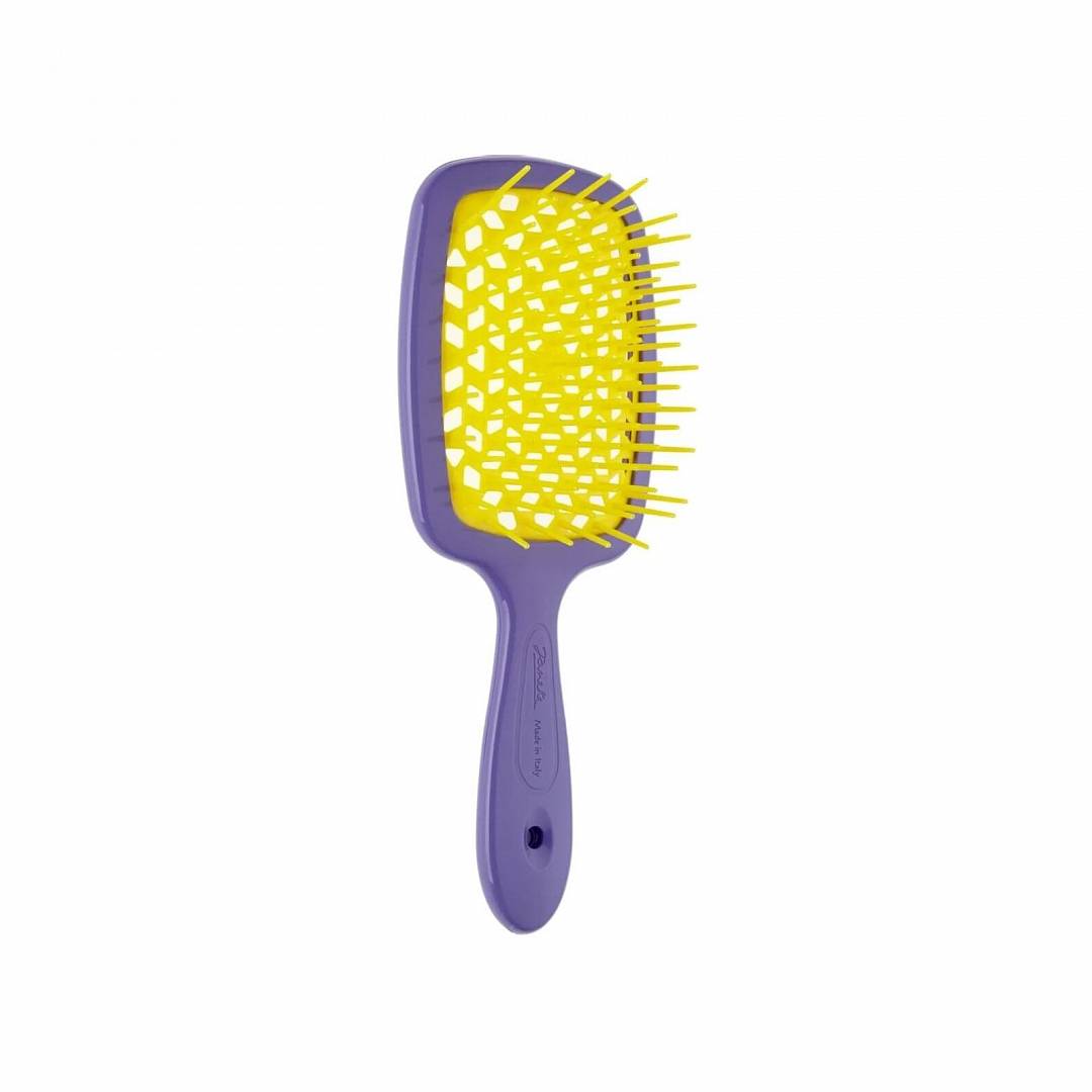Щетка для волос фиолетовая, желтая Superbrush