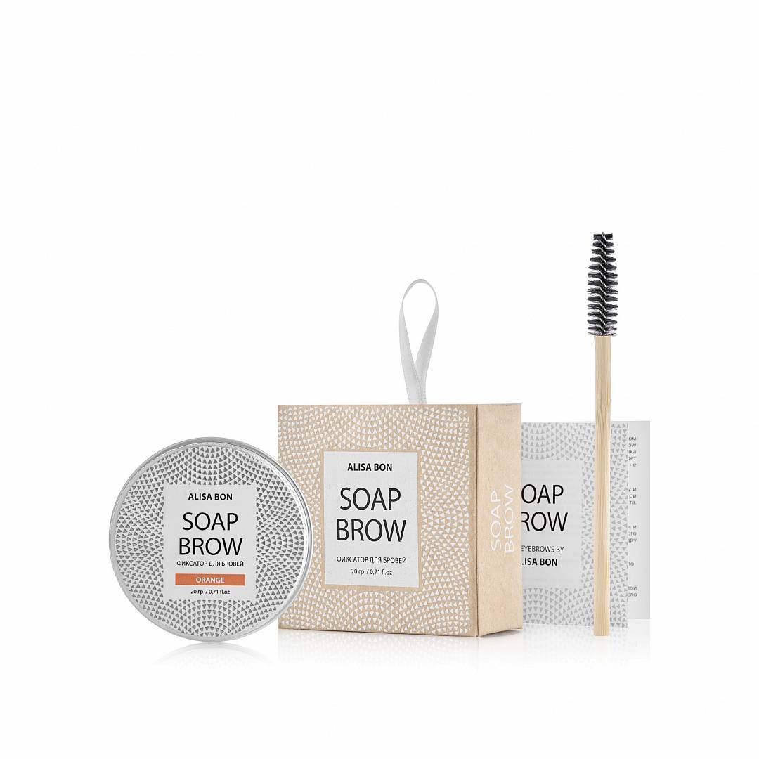 Набор: Мыло фиксатор для бровей Soap Brow Апельсин