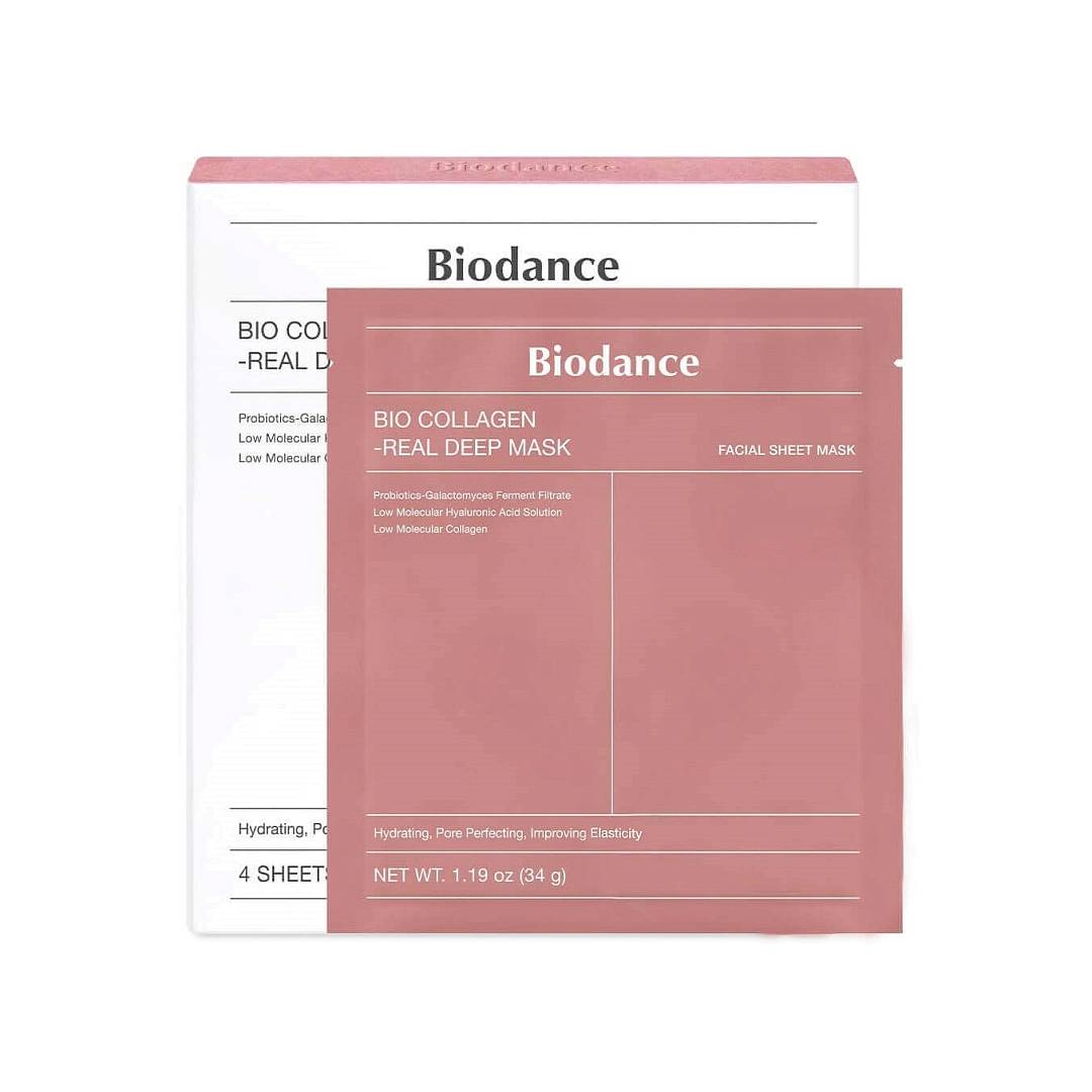 Маска ночная гидрогелевая с коллагеном Bio-Collagen Real Deep Mask 4шт