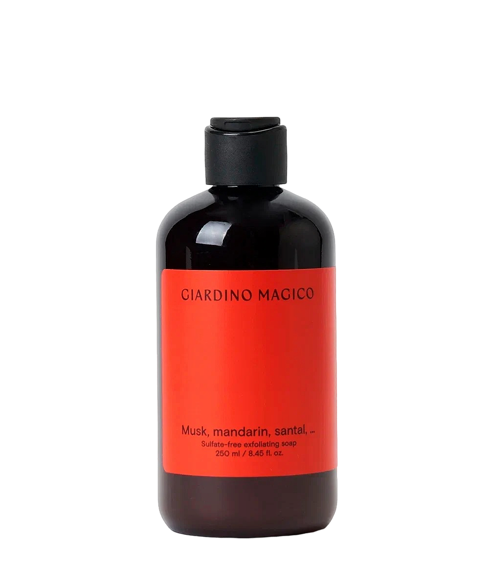 Жидкое мыло для рук бессульфатное с микрогранулами кремния Musk, mandarin, santal