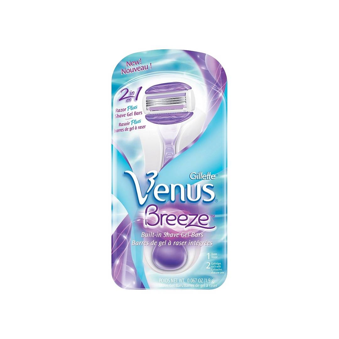 Станок для бритья + 2 кассеты Venus Breeze