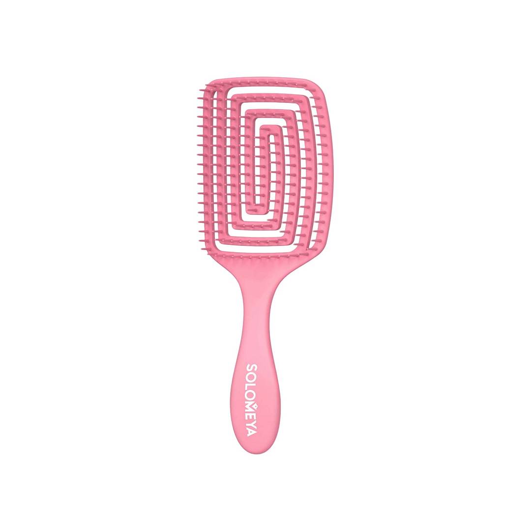 Расческа для сухих и влажных волос Wet Detangler Brush Paddle Strawberry