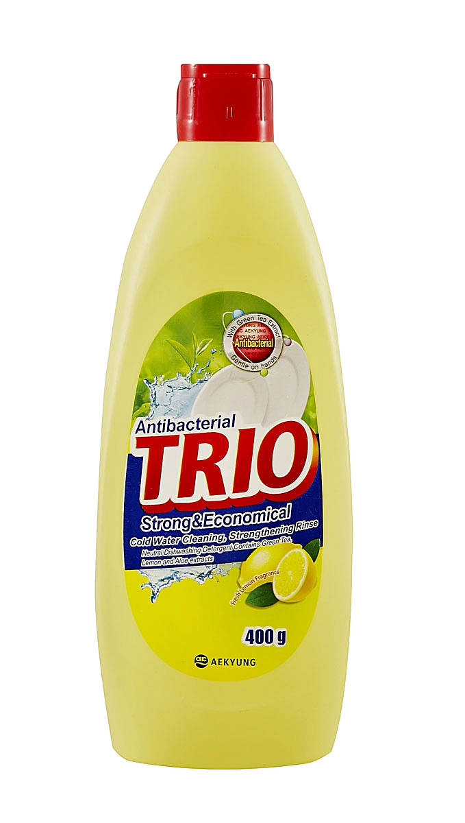 Средство для мытья посуды Трио Антибактериальное Лимон 400 мл