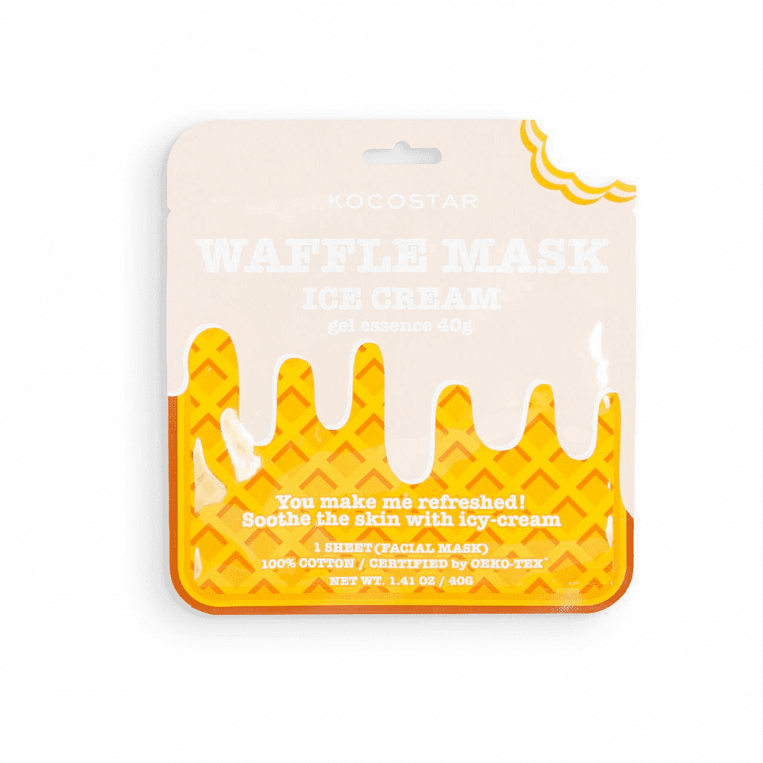 Маска для лица освежающая и смягчающая Waffle Mask Ice Cream
