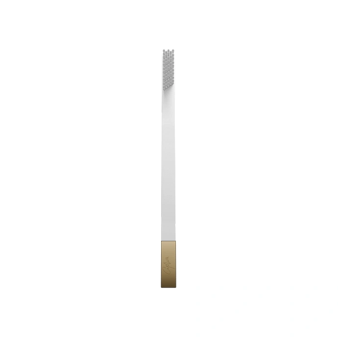 Зубная щетка средней жесткости Slim White and Gold  купить в VISAGEHALL
