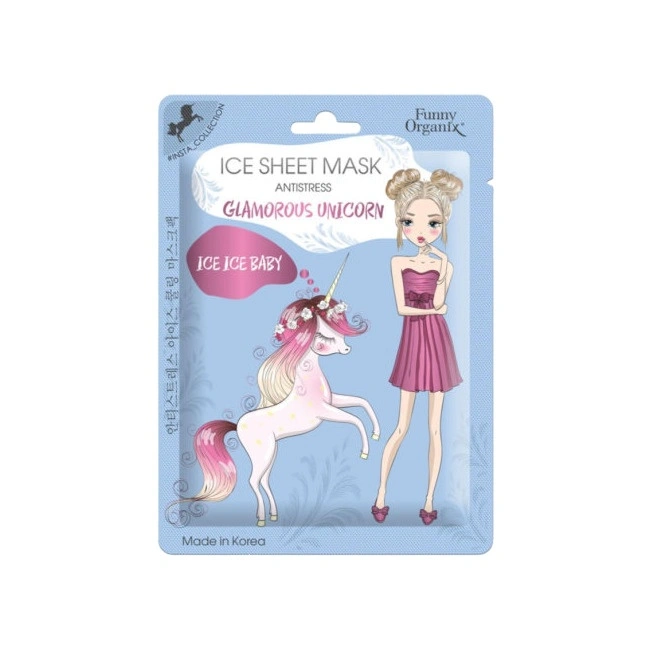 Маска тканевая ледяная, снимающая стресс кожи Glamorous Unicorn купить в VISAGEHALL