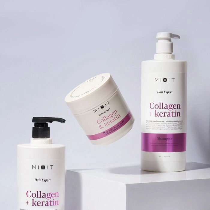 Маска для волос ламинирующая с коллагеном и кератином купить в VISAGEHALL