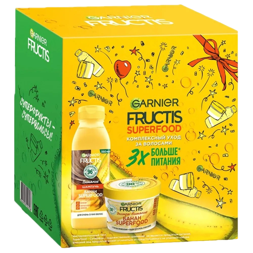 Набор подарочный Fructis Шампунь для волос Банан+ Маска Garnier | VISAGEHALL