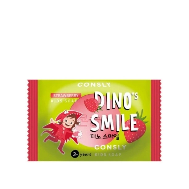 Мыло детское с ароматом клубники Dino's Smile Strawberry Kids Soap купить в VISAGEHALL