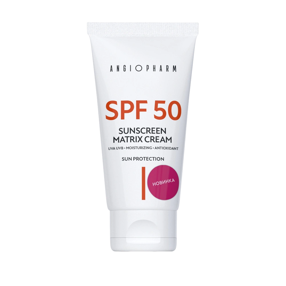 Angiopharm Солнцезащитный крем для лица SPF 50 | заказать в VISAGEHALL