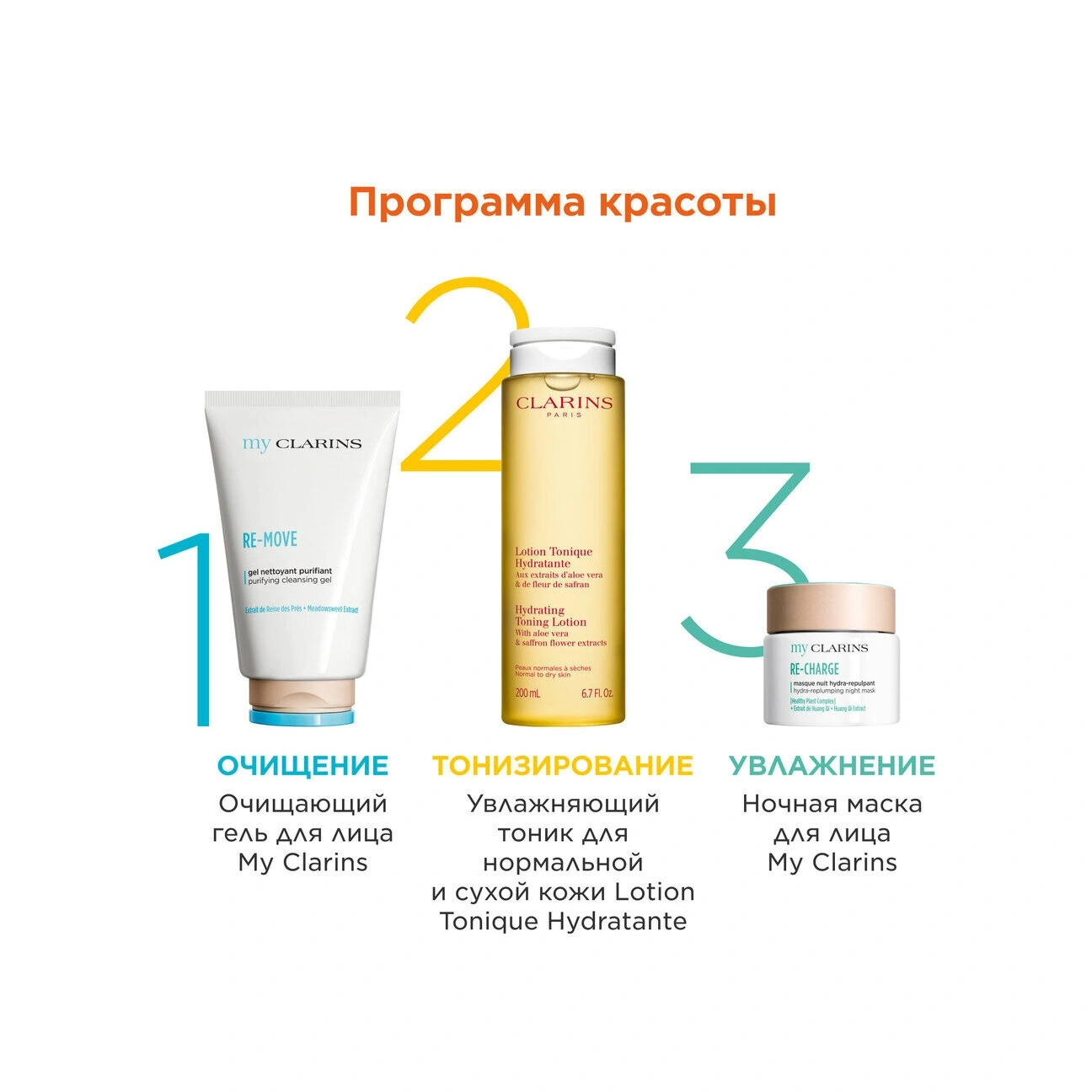 Clarins Маска ночная для молодой кожи Re-Charge My Clarins – заказать в  VISAGEHALL