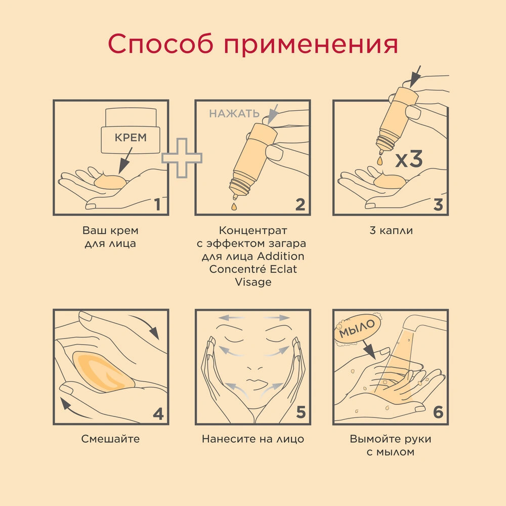 Концентрат с эффектом загара для лица Addition Concentre Eclat  купить в VISAGEHALL