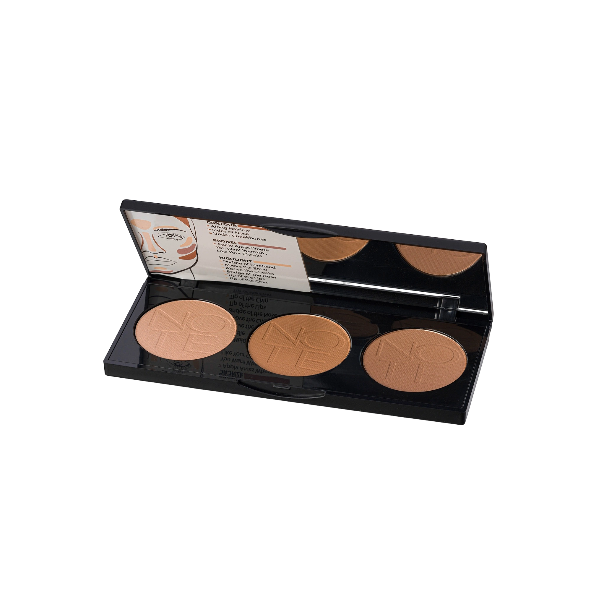 Note Cosmetique Палетка для контурирования лица Perfecting Contouring  Powder Palette купить в VISAGEHALL