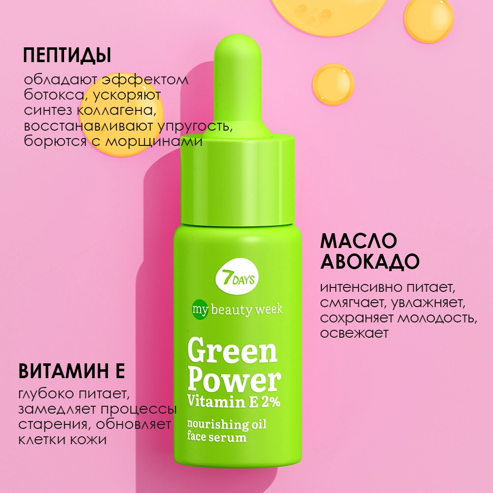 Сыворотка для лица питательная Green Power Vitamin E 2% My Beauty Week купить в VISAGEHALL