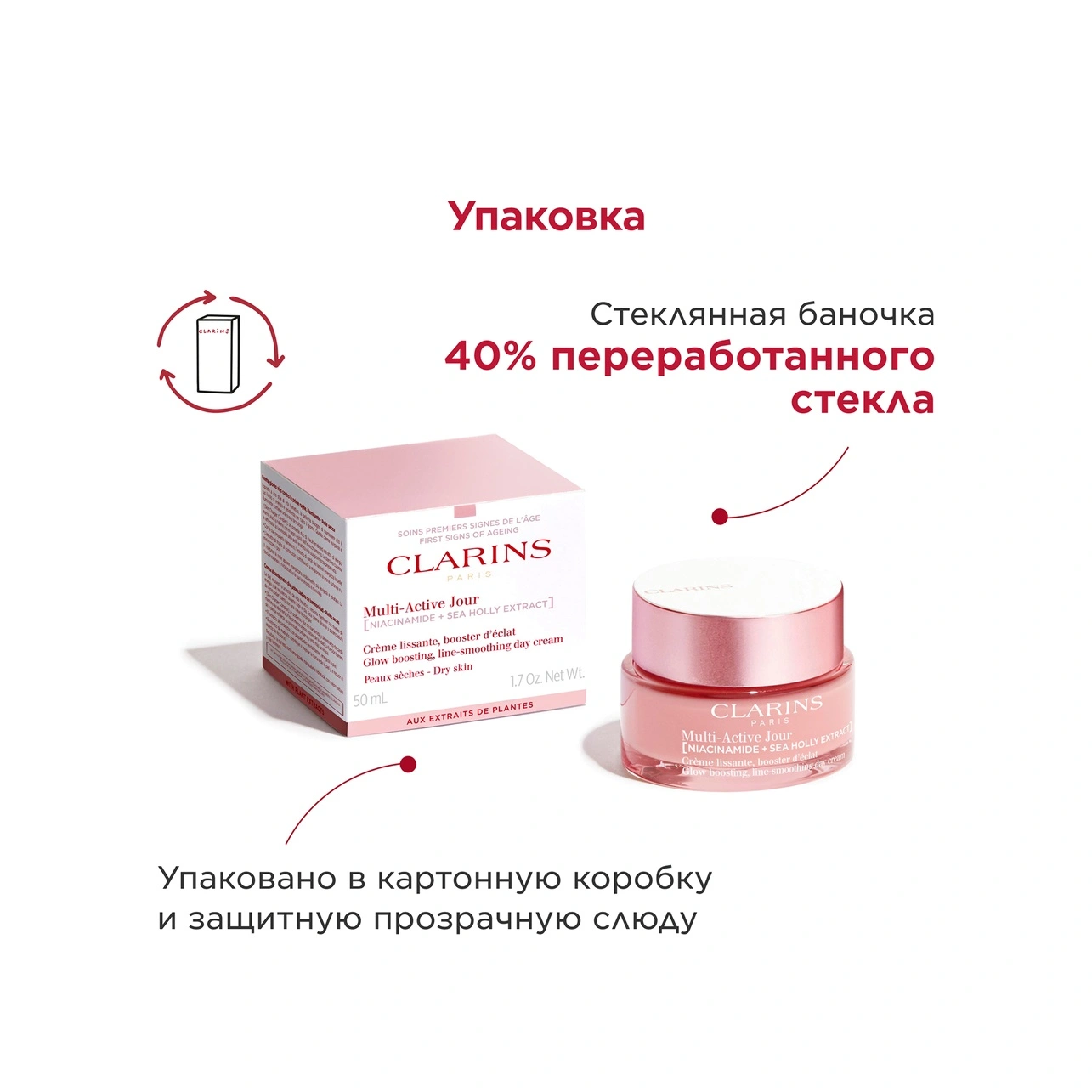 Clarins Крем дневной для лица для сухой кожи Multi-Active – цена в  VISAGEHALL