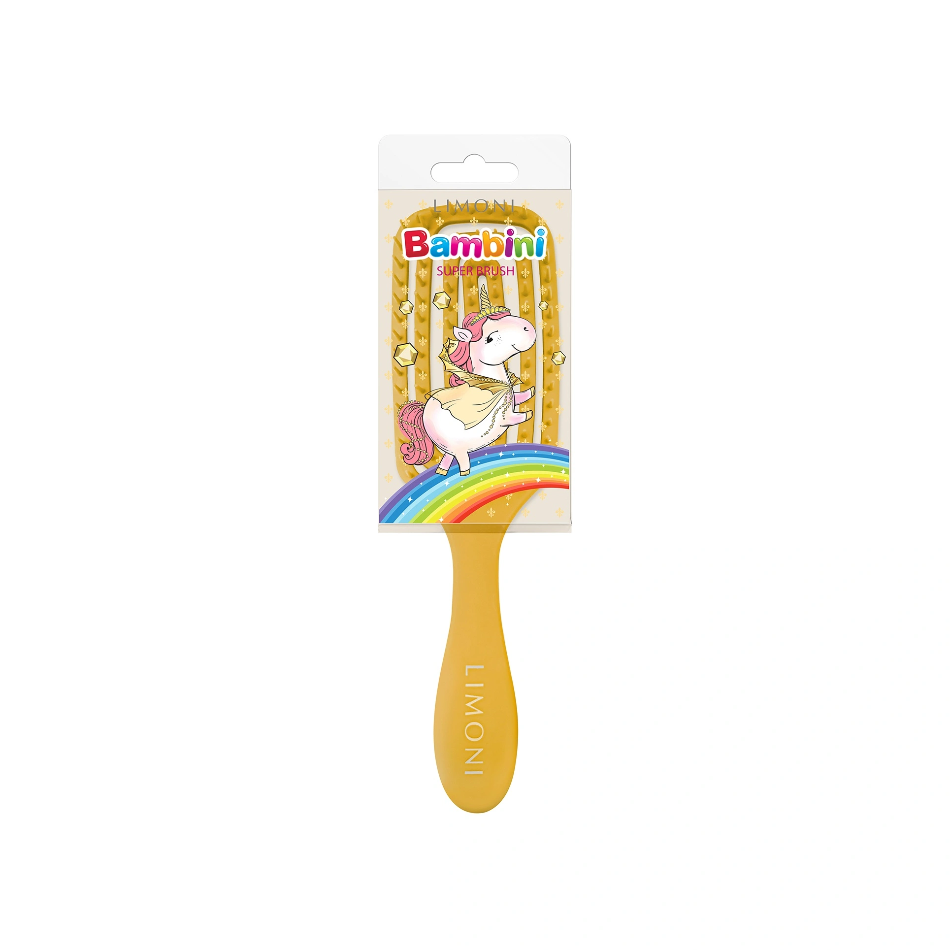 Расческа для волос Единорог золотая Bambini  купить в VISAGEHALL