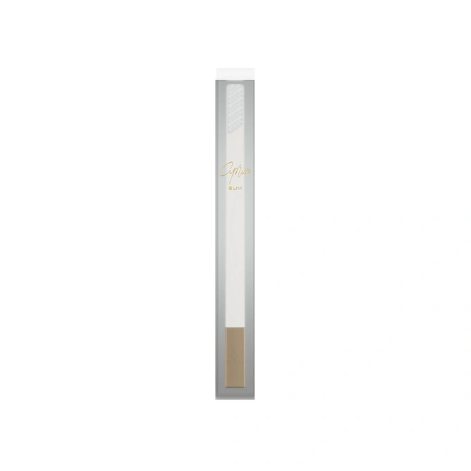 Зубная щетка средней жесткости Slim White and Gold  купить в VISAGEHALL