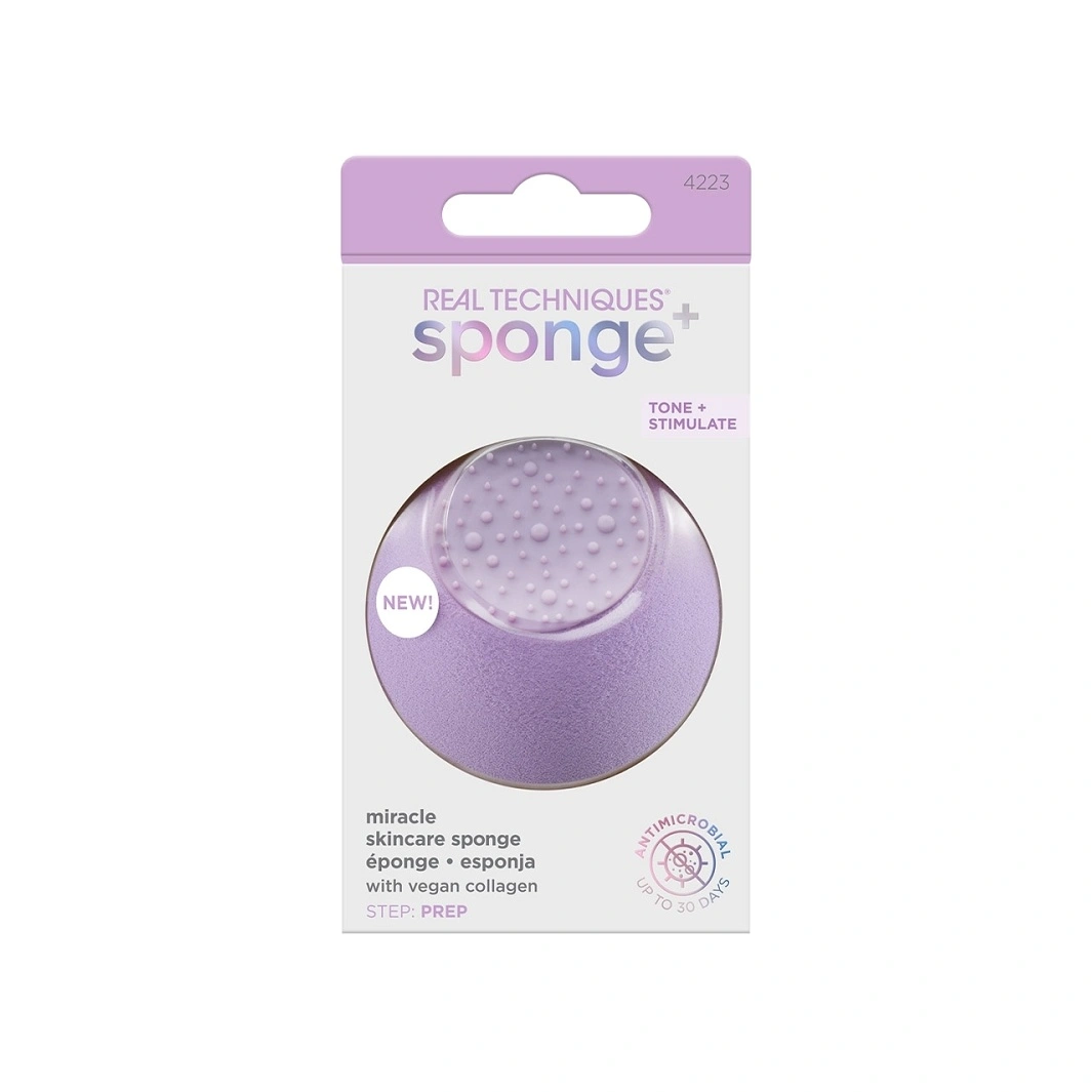 Real Techniques Спонж для нанесения уходовых средств Sponge+ Miracle  Skincare Sponge купить – VISAGEHALL