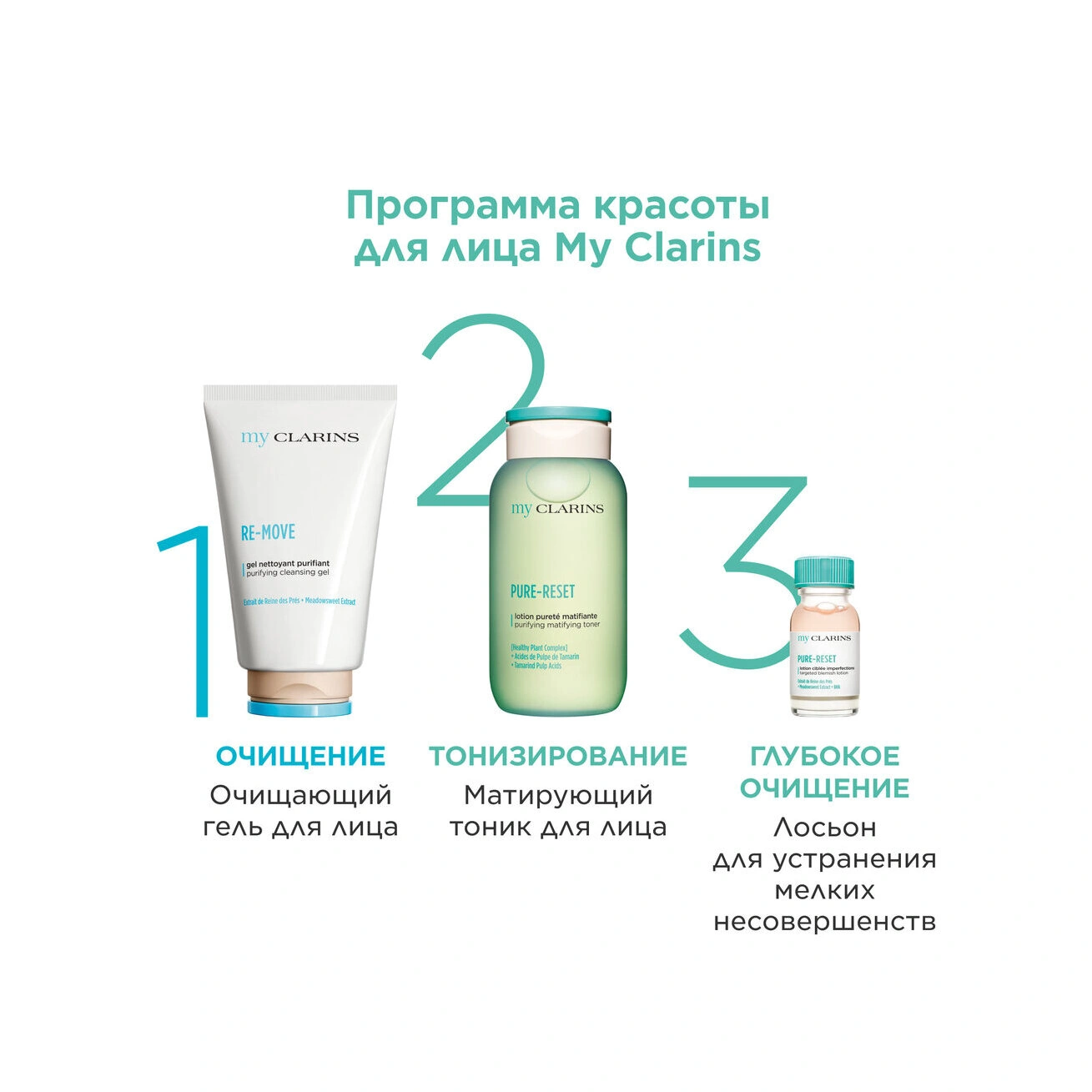 Лосьон для устранения мелких несовершенств кожи лица My Clarins купить в VISAGEHALL