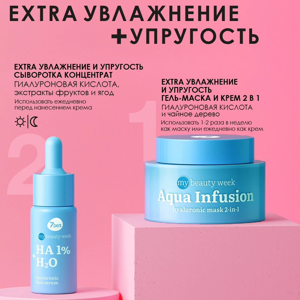 Сыворотка для лица увлажняющая HA 1%+H2O My Beauty Week купить в VISAGEHALL