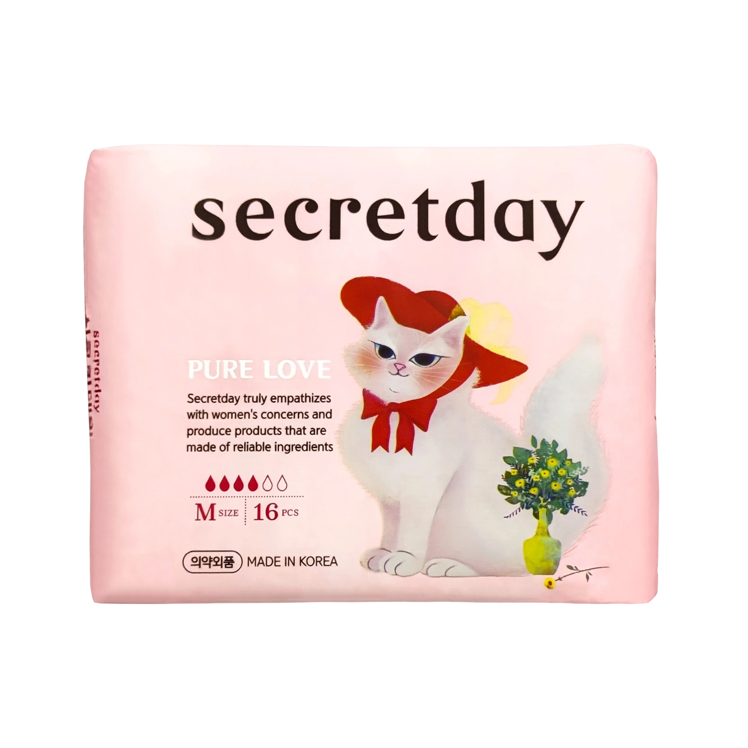 Secret day Прокладки хлопковые гигиенические Pure Love цена – VISAGEHALL