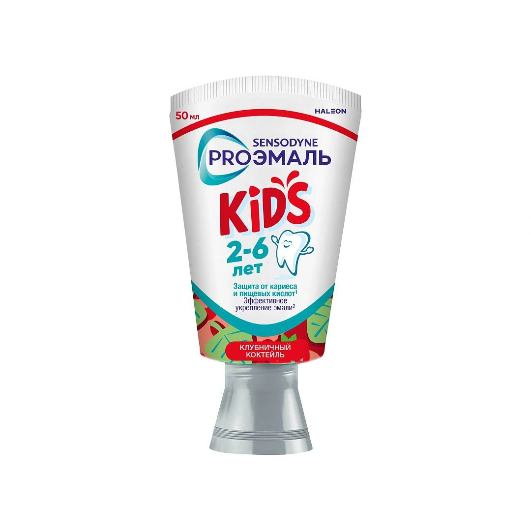 Зубная паста детская со вкусом Клубничный коктейль Proэмаль Junior