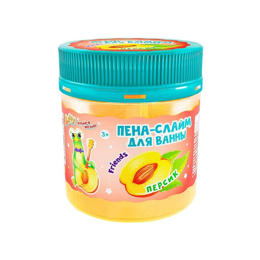 Пена-слайм для ванны детская Персик