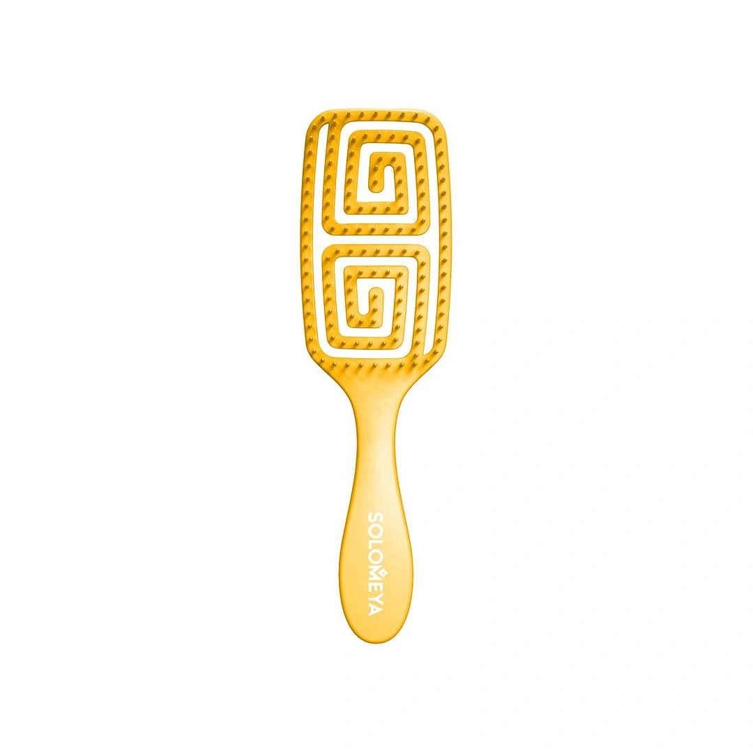 Расческа для сухих и влажных волос Wet Detangler Brush Rectangular Mango