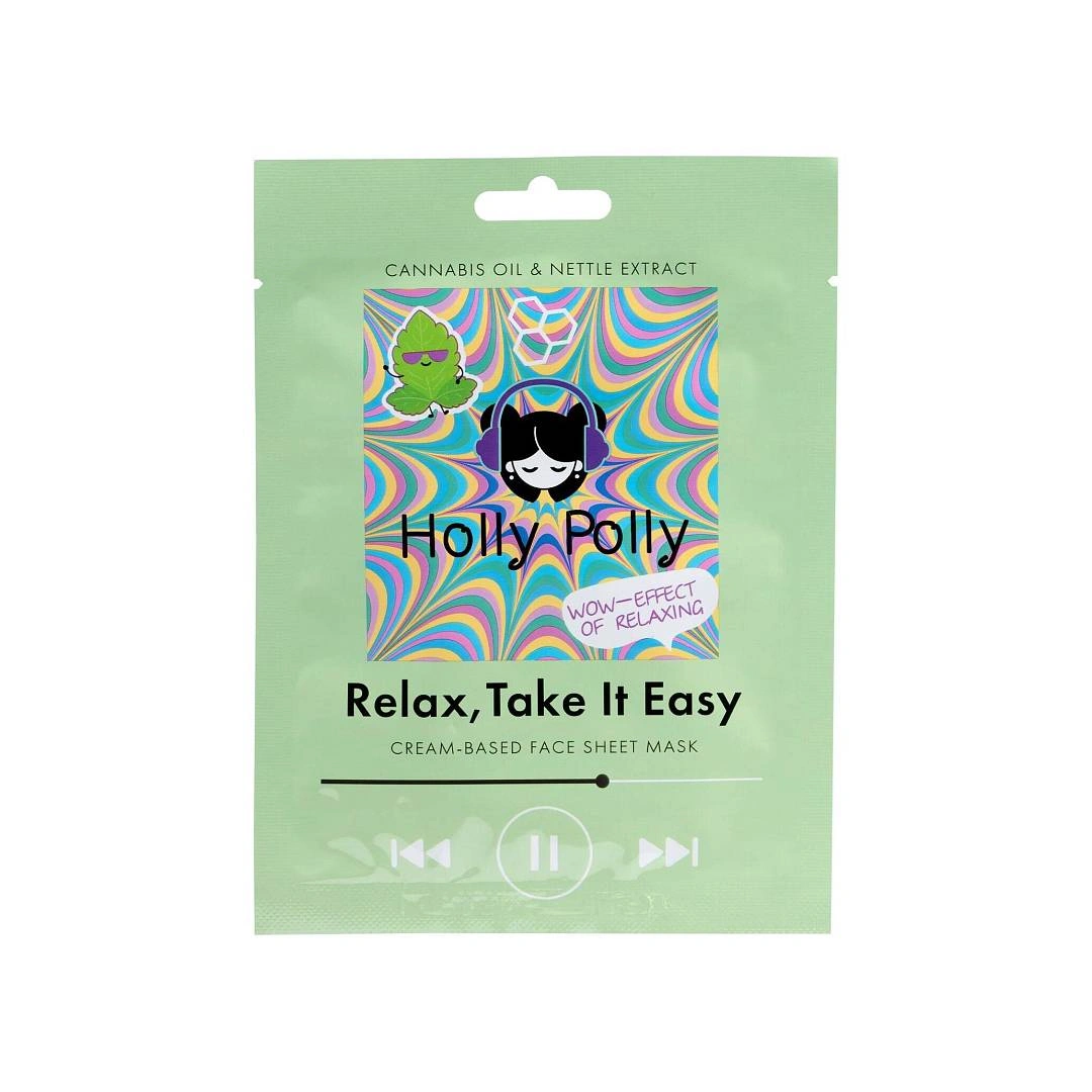 Маска для лица тканевая с маслом конопли и экстрактом крапивы 