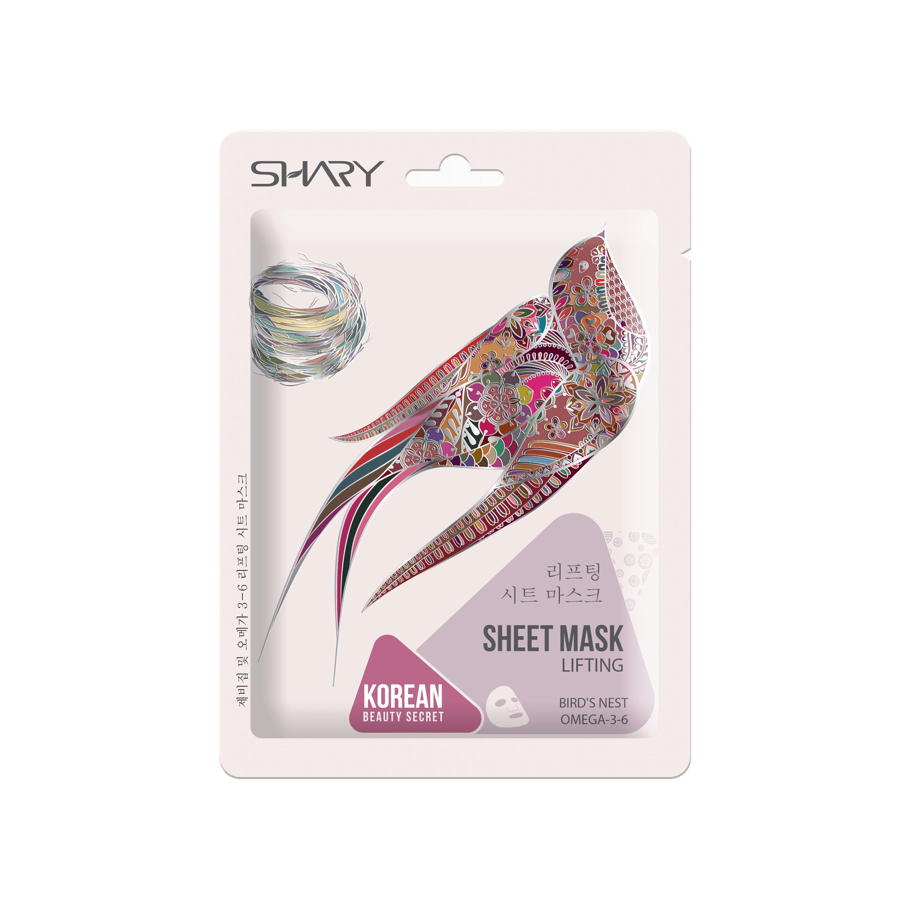 Shary Маска-лифтинг для лица тканевая Экстракт ласточкиного гнезда и ...