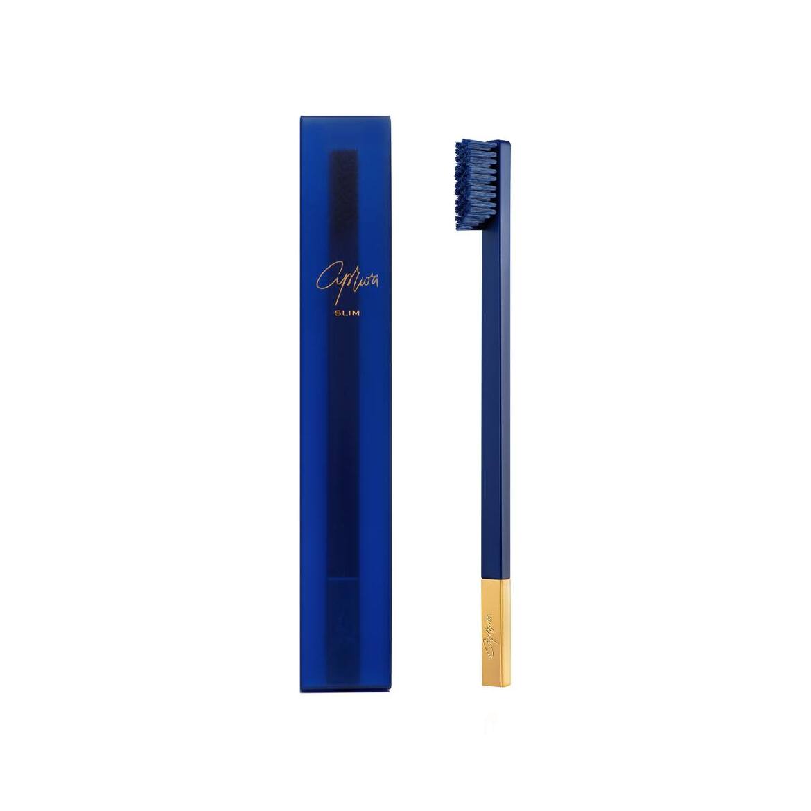 Зубная щетка средней жесткости Slim Sapphire Blue and Gold магазин VISAGEHALL являющийся официальным дистрибьютором в России