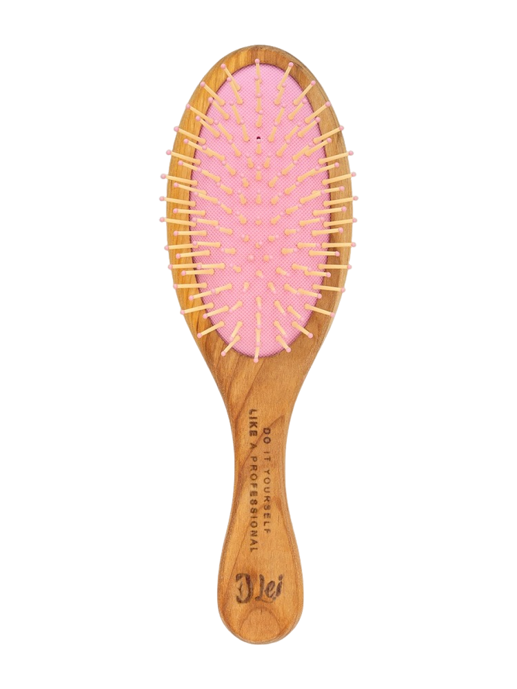 Расчёска массажная деревянная с пластиковыми зубцами