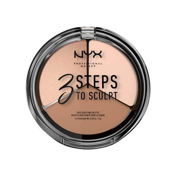 Палетка для скульптурирования лица тройная 3 Steps To Sculpt Deep 01 магазин VISAGEHALL являющийся официальным дистрибьютором в России