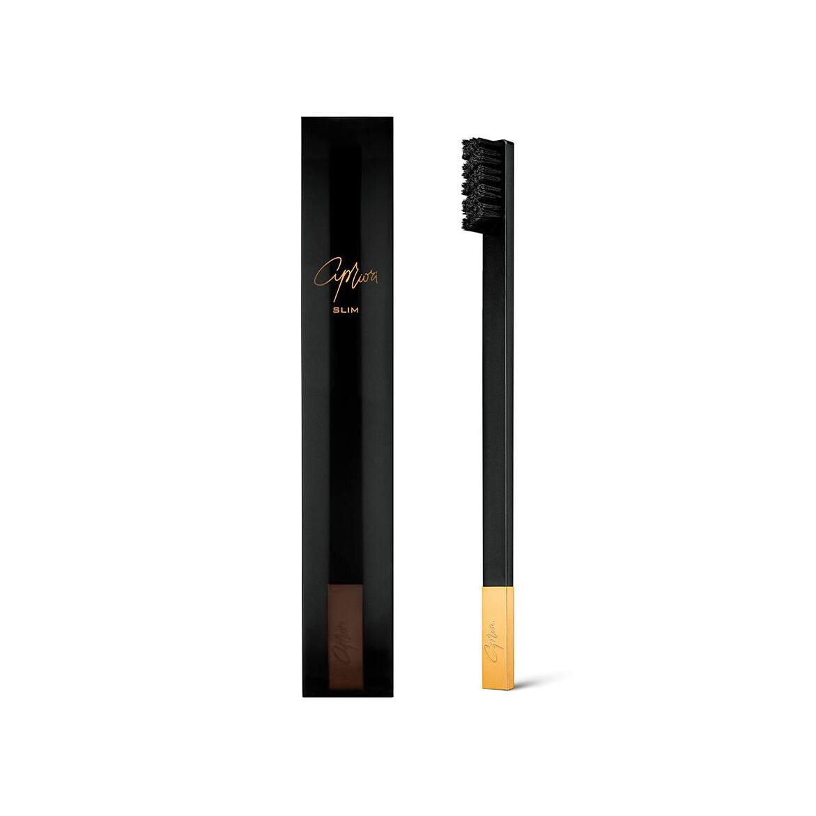 Зубная щетка мягкой жесткости Slim Black and Gold магазин VISAGEHALL являющийся официальным дистрибьютором в России