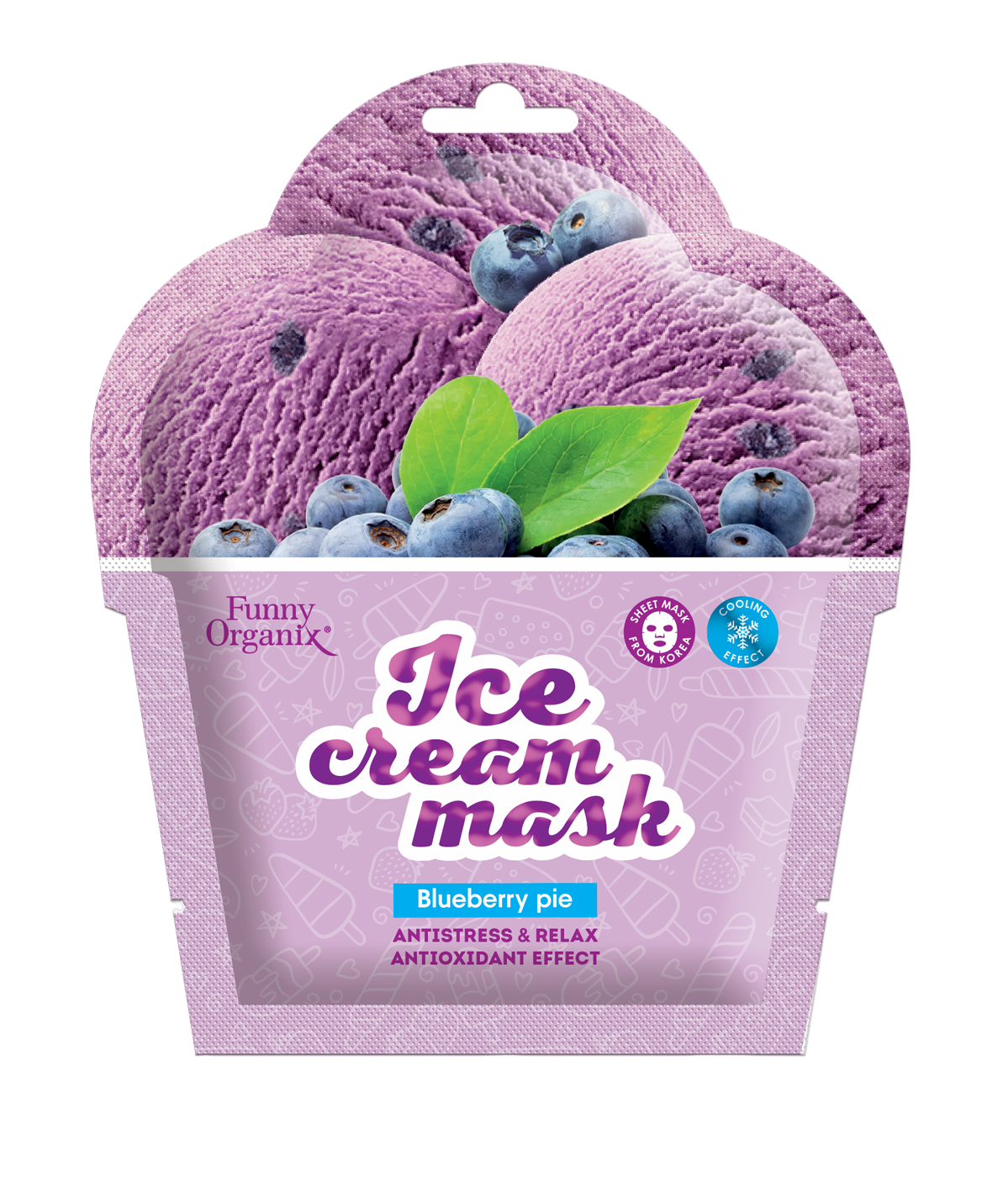 Маска-мороженое для лица тканевая охлаждающая Blueberry Pie купить в VISAGEHALL