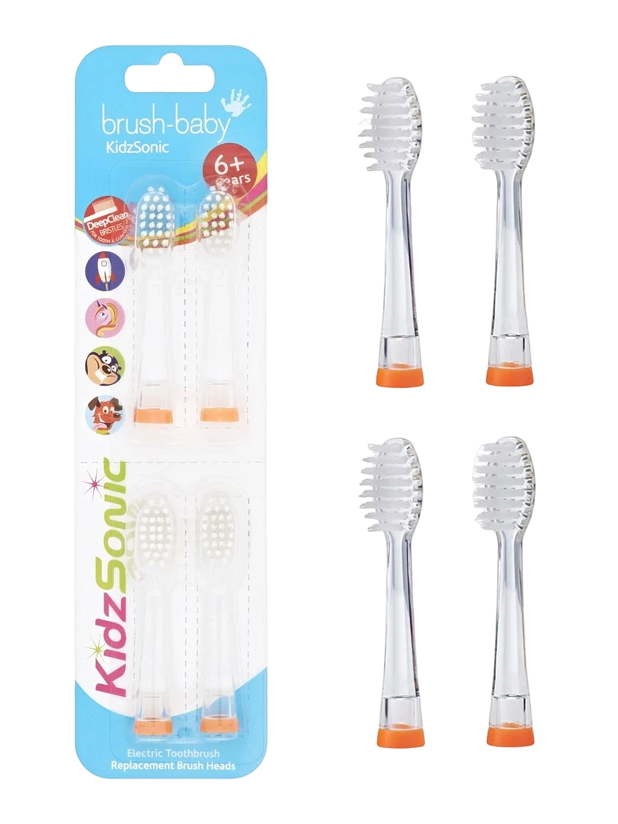 Насадки для электрической зубной щетки 6+ Go-Kidz (4шт)