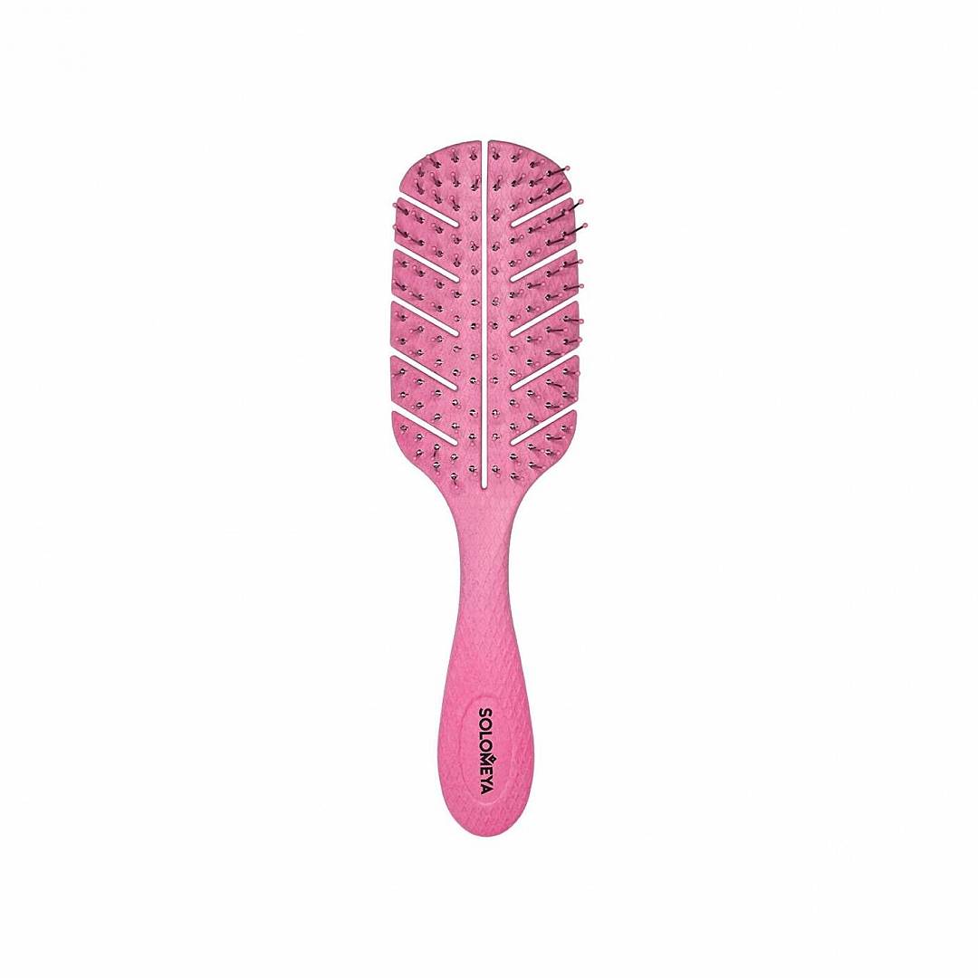 Био-расческа для волос массажная розовая mini